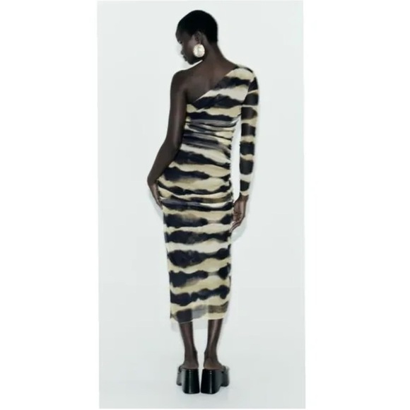 🦋 Bloggers Favorite 🦋 Zara Tie Dye Print Tulle Dress Size S - Picture 13 of 16